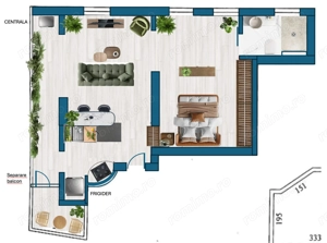 Apartament 2 camere + garsonieră Radu Beller, vedere parc, fără risc seismic - imagine 21