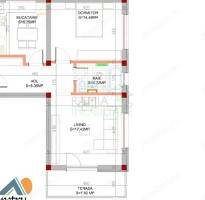 Apartament 2 camere Sânpetru Residence, terasă, loc parcare - imagine 9