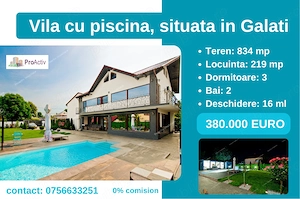 Oportunitate! Vila cu piscina, situata in Galati ''La cheie'' !