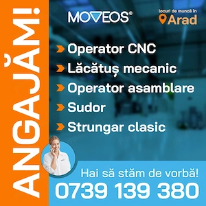 Angajam Operator CNC  Lacatus mecanic  Operator asamblare  Sudor  Strungar