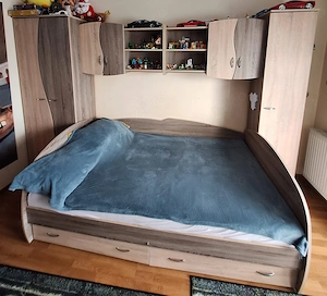 Mobilier cameră copil + pat 120x200 cu saltea și sertare ca nou! - SE VINDE si separat (pe piese)