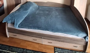 Pat 120x200 cu 2 sertare + opțional saltea, pret avantajos!  