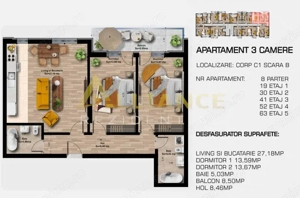 2 minute Metrou Berceni Ap 3 camere 80 mp - imagine 9