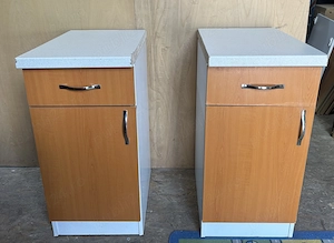 2 buc Bufet de Bucatarie cu usa si sertar; Dulap cu raft; Comoda