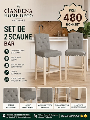 Set 2 Scaune Bar