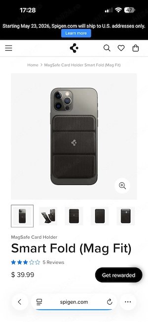 Spigen Smart Fold (MagFit) Magnetic Wallet Card Holder