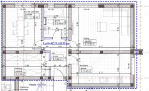 Apartament 2 camere decomandat – cu dressing & loc de parcare 63MP