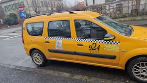Vând Dacia Logan 1,6 benzină + gpl ,stare bună complet echipată taxi +  cesiune autorizație taxi  - imagine 2
