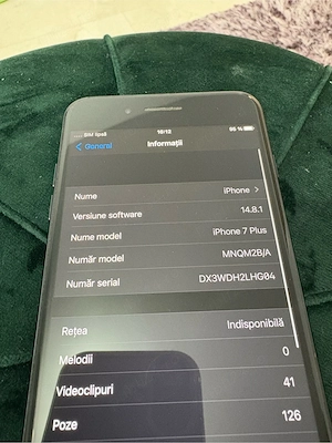 Iphone 7Plus 32GB Black ca nou - imagine 4