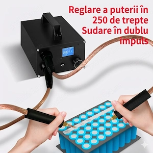 Aparat profesional de sudura in puncte cu Super Condensatori 1400A Li-ion LiFePo4 Polymer