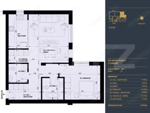 Apartament cu 2 camere, 2 bai si gradina, 65.5 mp - Complex Rezidential Nou - imagine 2