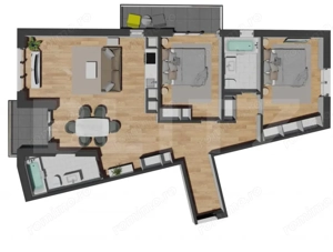 COMISION 0% Apartament3 camere 87 mp, Panorama superba, Bloc Nou, ZONA VIVO MALL - imagine 6