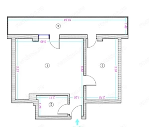 Apartament cu 2 camere, 50 mp, finisat, zona Donath