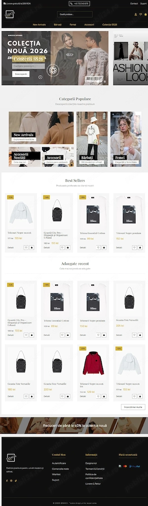 Realizez vand websit-uri  e-commerce  personalizate