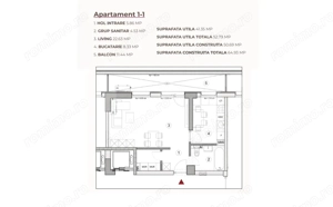 Studio 52.79 mp într-un ansamblu cu 0% Comision la Achiziție     - imagine 2
