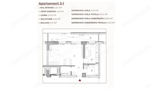 Studio 53.44 mp într-un ansamblu cu 0% Comision la Achiziție - imagine 2