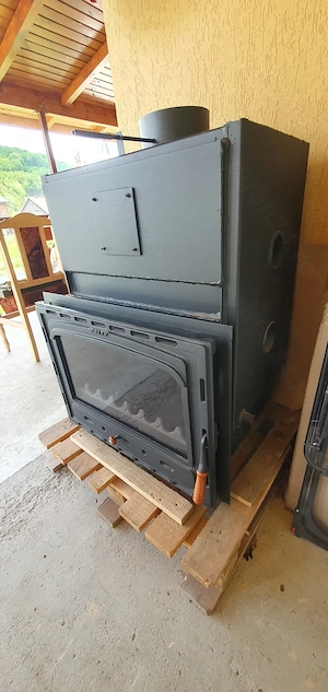 Termofocar semineu tip centrala Prity CW 28, 33 kw (Nou)