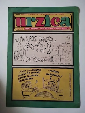 351. Revista de umor, 2 in 1, Urzica + Șopârla Integrame, nr. 4, 1997 
