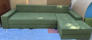 Canapea Extensibila Tip Coltar 3,15 m; Pat cu Lada si Saltea 260x160 cm - imagine 2