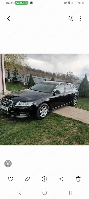 Proprietar Vând Audi a6 c6 an2010 motor 2.0  euro 5  - imagine 5