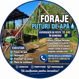 foraje puțuri 