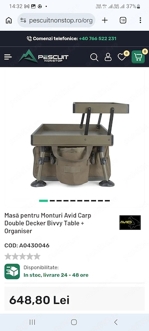 Masa dubla monturi Avid Carp