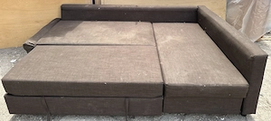 Canapea Extensibila tip Coltar 2,20 m; Pat cu Lada si Saltea 200x140 cm - imagine 2