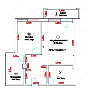 Apartament 2 camere, etaj 3 - zona Ampoi 3 - imagine 7