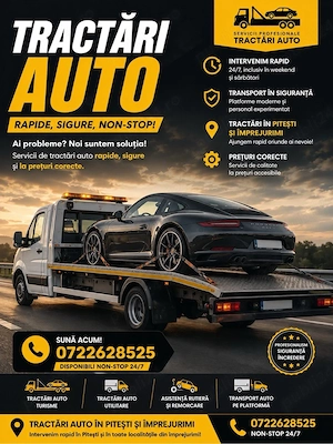 Tractari auto Pitesti si imprejurimi - non stop 24 7