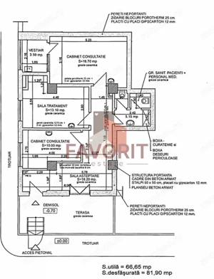 spatiu comercial cabinet | centrala proprie | investitie | zona excelenta | - imagine 13