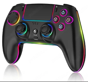 MYSTILUCK Wireless Controller   Compatibil PS5 PS5 Pro PC Mac iOS Android Steam Deck, Gamepad RGB cu
