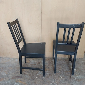 Set 2 Scaune din lemn masiv tip Ikea; Scaun solid - imagine 2