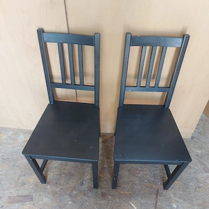 Set 2 Scaune din lemn masiv tip Ikea; Scaun solid - imagine 3