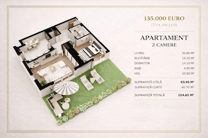COMISION 0% | Apartament 2 camere cu curte proprie | Direct dezvoltator - imagine 6