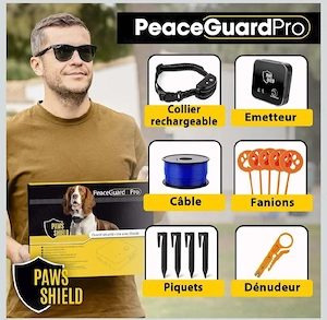 Peace Guard Pro   Zgardă Anti-Evadare + Gard Electric Invizibil pentru Câini, Rezistentă la Apă - imagine 3