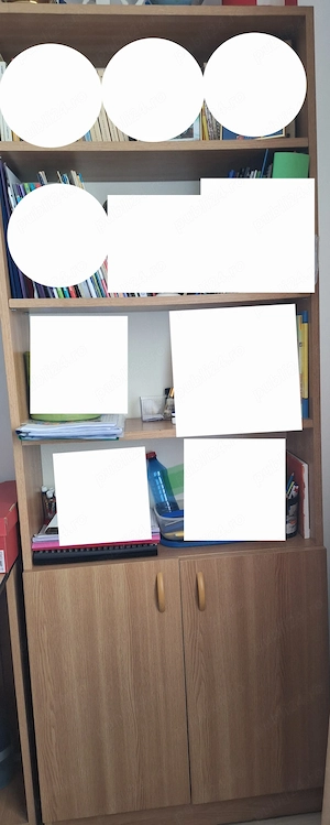 Vand etajera cu rafturi si dulap cu 2 usi
