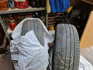 Anvelope 215 60 r17 Michelin și Continental și 4 jenți (roți) originale bmw r16 - imagine 8