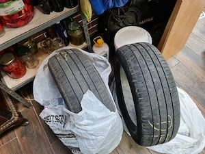 Anvelope 215 60 r17 Michelin și Continental și 4 jenți (roți) originale bmw r16 - imagine 5