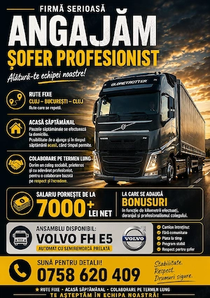 Angajez coleg pe postul de șofer profesionist 