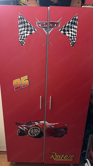 Dulap copii Disney Cars   Lightning McQueen   șifonier cameră copil