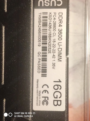 Vând RAM Desktop 3600 MHZ