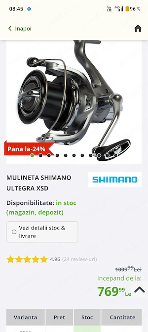 Vând 2x Feeder Combo Preston monster xtreme 4.2 200g și două mulinete Shimano ultegra xsd și xtd