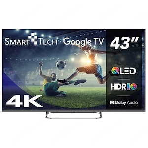 Televizor SmartTech QLED 43QG02V, 108 cm, Netflix + Disney, 4K Ultra HD, Pret 749 Lei GARANTIE
