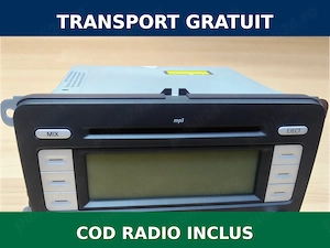 Radio Auto Original Volkswagen RCD 300 MP3 Deblocat + Cod Inclus Golf 4 Golf 5 Passat B6 Touran Jett
