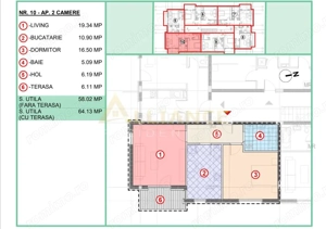 Apartament 2 camere | 64 mp - STRADA LEORDENI - - imagine 9