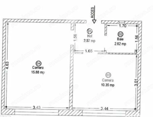 Apartament 1 camera decomand, etaj 1,  Buziasului, aproape de Auchan - imagine 6