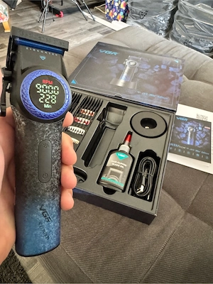 Masina de tuns VGR V-001 Blue Edition Premium - imagine 4