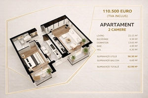COMISION 0% | Apartament 2 camere decomandat | 63 mp | Direct dezvoltator - imagine 10