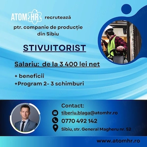 Angajăm Stivuitorist pentru companie din Sibiu.