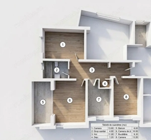 Apartament cu 3 camere | Bucatarie inchisa | Braytim - Musicescu - imagine 12